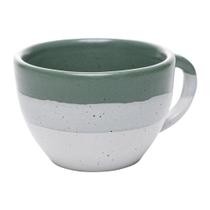 4 Xícaras de Café com Pires Ombré Wolff 85ml Verde Cerâmica