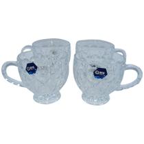 4 xícaras de vidro para chá ou café