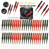 40-10 Peças De Pontas De Prova Para Multímetro Digital, Agulhas De Perfuração De Fios Isolados, Peça