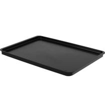 40 Bandejas para Restaurantes Buffets 34x24cm Plástico Preto Slim Coza Retangular Self Service