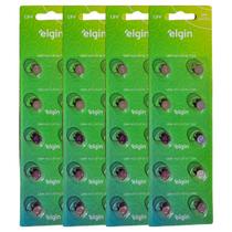 40 Baterias Pilha Elgin LR41 AG3 LR736 1,5V Alcalina 4 Cartela Blister com 10 Unidades Original