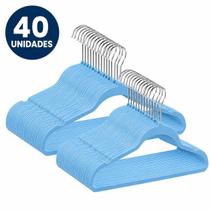 40 Cabides de Veludo Infantil Azul Bebê Antideslizante para Roupas Delicadas Magala 40 Cabides de Veludo Infantil Azul Bebê Antideslizante para Roupas Delicadas Magala