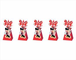 40 Caixinhas CONE para doces minnie vermelha