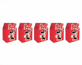 40 Caixinhas MILK para doces minnie vermelha