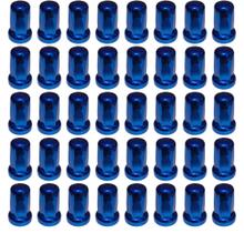 40 Capa de Porca Belga Azul Metalizada Roda 32/33mm