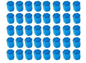 40 Capa De Porca Hungara Azul Metalizada Caminhão 32/33mm 40 Capa De Porca Hungara Azul Metalizada Caminhão 32/33mm
