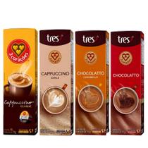 40 Cápsulas de Cappuccino Compatível Cafeteira 3 Corações