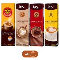 40 Cápsulas De Cappuccino Compatível Cafeteira Tres Corações