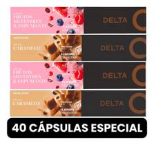 40 Cápsulas Delta Q Kit Combo Caramelo + Frutos E Espumante 40 Cápsulas Delta Q Kit Combo Caramelo + Frutos E Espumante