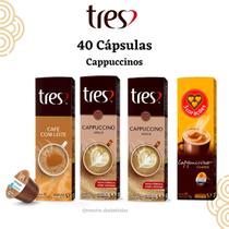 40 Capsulas Kit Três Corações Bebidas Cremosas Definido