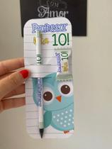 40 card com lápis e balinha dia dos professores para ( professor )para eventos, escola, faculdade