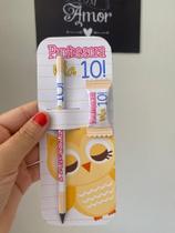 40 card com lápis e balinha dia dos professores para ( professora )para eventos, escola, faculdade