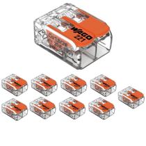 40 Conectores Emenda Cabo Alavanca 4mm 2P - Wago 221-412 40 Conectores Emenda Cabo Alavanca 4mm 2P - Wago 221-412