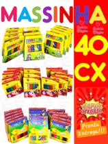 40 Cxs De Massinha De Modelar Para Kit Festa Aniversario Lembrancinha Prenda Criança Diversao novo