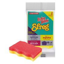 40 Esponja Esfrebom Sfreg Dupla Face Louça Limpeza Delicada