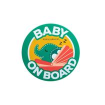 40 Etiquetas Baby on Board P/ carro vidro elefante Ollie