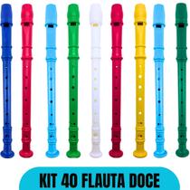 40 Flauta Doce Infantil Prenda Lembrancinha Festa Criança Brinquedo Aniversário Atacado
