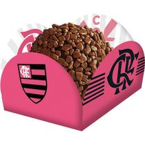 40 Forminha Doces Flamengo Rosa Forma Docinhos Caixeta