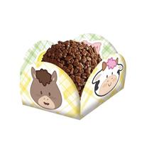 40 Forminhas Doces Fazendinha Especial Forma Caixeta Festa