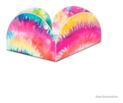 40 Forminhas Doces Tie Dye Pastel Forma Caixeta