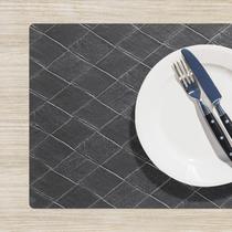 40 Jogo Americano Impermeável Kori Cinza PVC Imita Couro