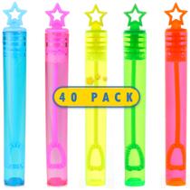 40 Lembrancinhas de Festa Neon Bubble Wands Toyrifik Star