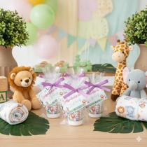 40 Lembrancinhas Maternidade Mini Hidratante Safari