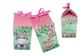 40 lembrancinhas Milk Kit Festa Fácil Safari Rosa 40 lembrancinhas Milk Kit Festa Fácil Safari Rosa