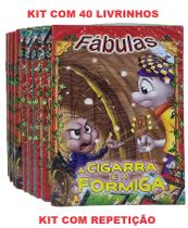40 Livros Fábulas História Atacado Lembrancinha De Aniversário C/ Repetição
