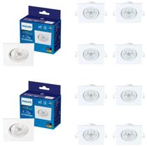 40 Luminária Spot Led 4.2w Philips 2700k Embutir 350lm Biv. 40 Luminária Spot Led 4.2w Philips 2700k Embutir 350lm Biv.