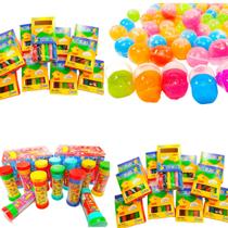 40 Massinha Modelar + 40 Bolha Sabão + 40 Geleca Slime Para Kit Festa Lembrancinha