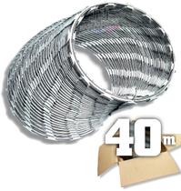 40 metros Concertina cerca segurança muro 30cm - 160 voltas