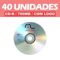 40 Mídias - DVD-R / CD-R - / COM LOGO / MULTILASER