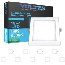 40 Painel LED Embutir Volter 18W Bivolt Luz Fria Quadrado 40 Painel LED Embutir Volter 18W Bivolt Luz Fria Quadrado