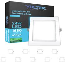 40 Painel LED Embutir Volter 24W Bivolt Luz Fria Quadrado 40 Painel LED Embutir Volter 24W Bivolt Luz Fria Quadrado