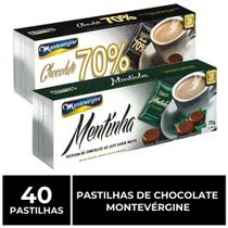 40 Pastilhas de Chocolate, Menta e 70% Cacau, Montevérgine