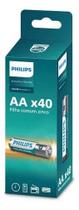40 Pilhas Philips AA Pequena Comum Tubo
