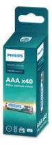 40 Pilhas Philips AAA Palito Comum Tubo 40 Pilhas Philips AAA Palito Comum Tubo