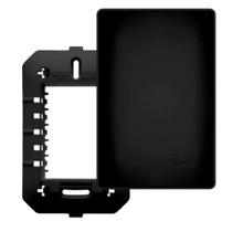 40 Placa Cega C/ Suporte 4x2 Habitat Black 4068 Fame