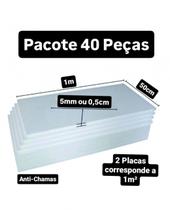 40 placas de isopor eps anti-chamas 5 mm tamanho 100 x 50 cm
