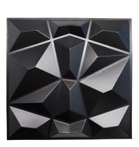 40 Placas Preta 25x25cm 3D Decorativa Diamante Revestimento Plástico PVC Auto Relevo 40 Placas Preta 25x25cm 3D Decorativa Diamante Revestimento Plástico PVC Auto Relevo