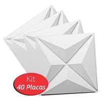 40 Placas Revestimento 3D Decorativa 0,5mm 50x50cm Estrelar