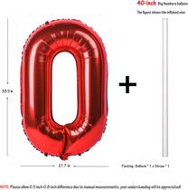 40 Polegadas Vermelho Grandes Números 0-9 Decorações de Festa de Aniversário Ele
