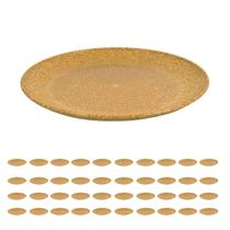 40 Prato Refeição Sustentável Redondo Durável 24cm Marrom Cl 40 Prato Refeição Sustentável Redondo Durável 24cm Marrom Cl