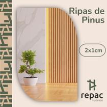 40 Ripas de Madeira Pinus 2x1cm Kit para Painel Ripado e Artesanato