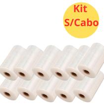 40 Rolos Filme Stretch 10 Cm (100mm) Embala Tudo 120 Metros