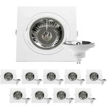 40 Spot Embutir Plana AR111 + Lâmpada LED 12W 4000K Save Energy