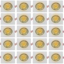 40 Spot Led 5w Quadrado Embutir Luz Amarela 3000k Bivolt Luminária Gesso