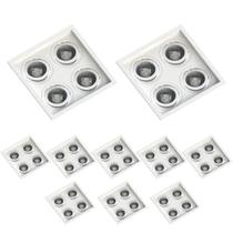 40 Spot Quadruplo Embutir Quadrado Recuado Par20 Branco 110v/220v 40 Spot Quadruplo Embutir Quadrado Recuado Par20 Branco 110v/220v