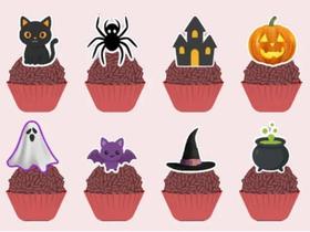 40 Tags Topper Topo Para Doces Personalizados Tema Halloween